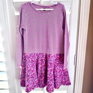 Tea Collection Raspberry and White Striped Top